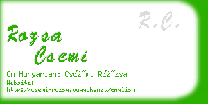 rozsa csemi business card